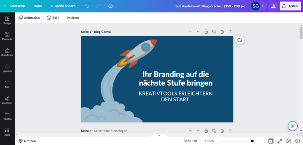 Screenshot Canva