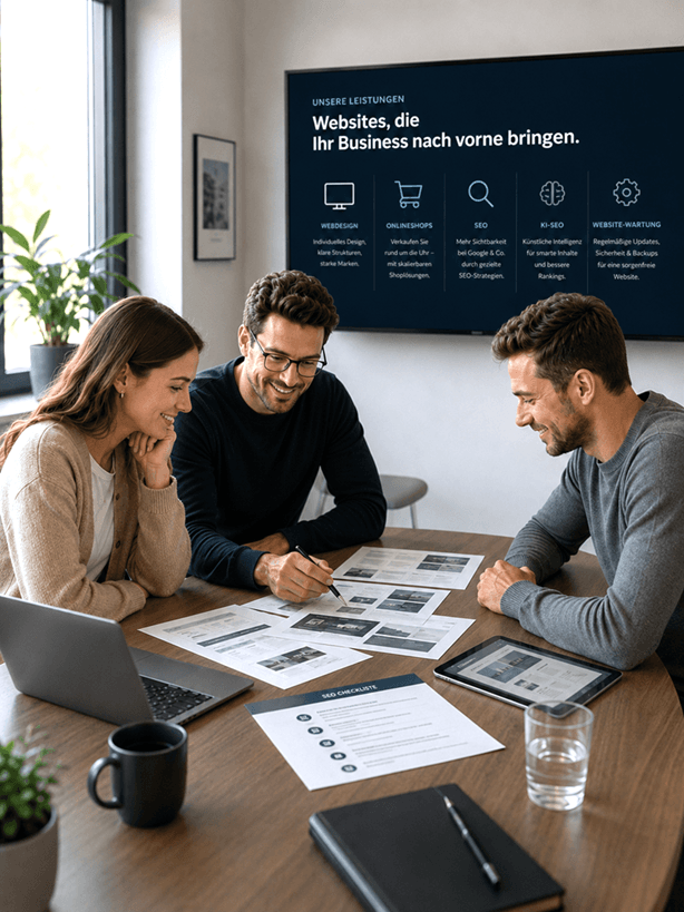 Webagentur bei der Entwicklung einer neuen Webseite